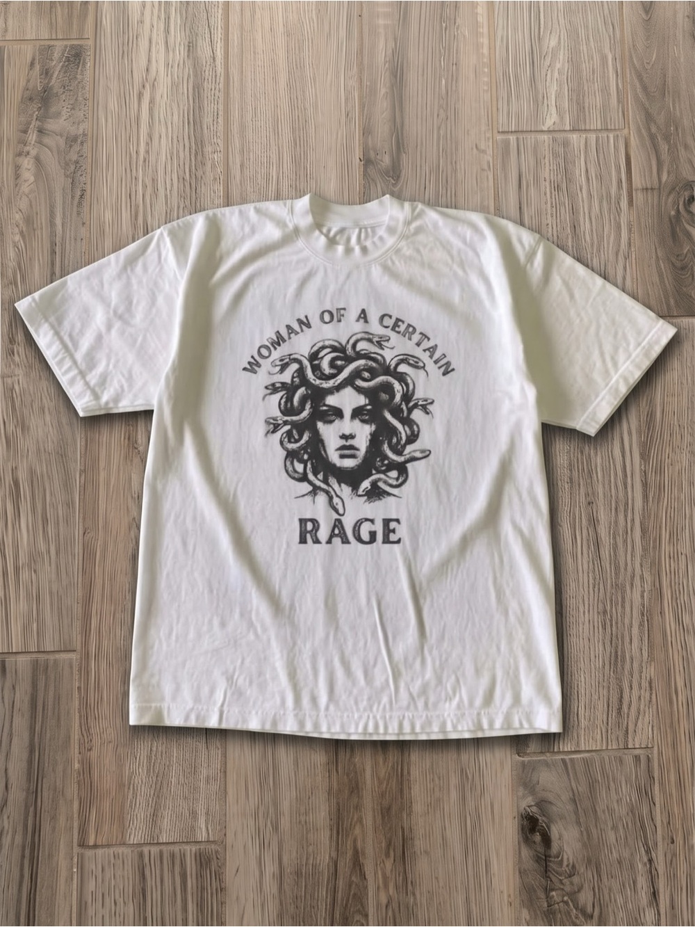 Woman Of A Certain Rage Medusa Snake
White Goth Graphic T-Shirt